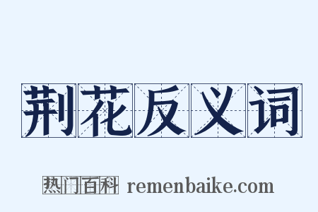荆花反义词是什么意思的图片
